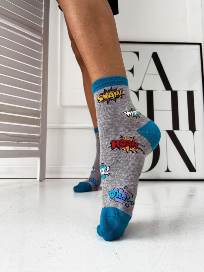 Women's Comic pattern socks 0200.062
