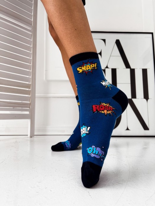 Women's Comic pattern socks 0200.062