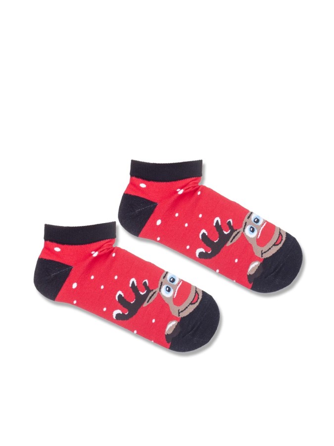 Men's Reindeer pattern low ankle socks 001.1351