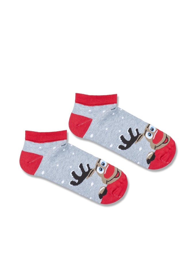 Men's Reindeer pattern low ankle socks 001.1351