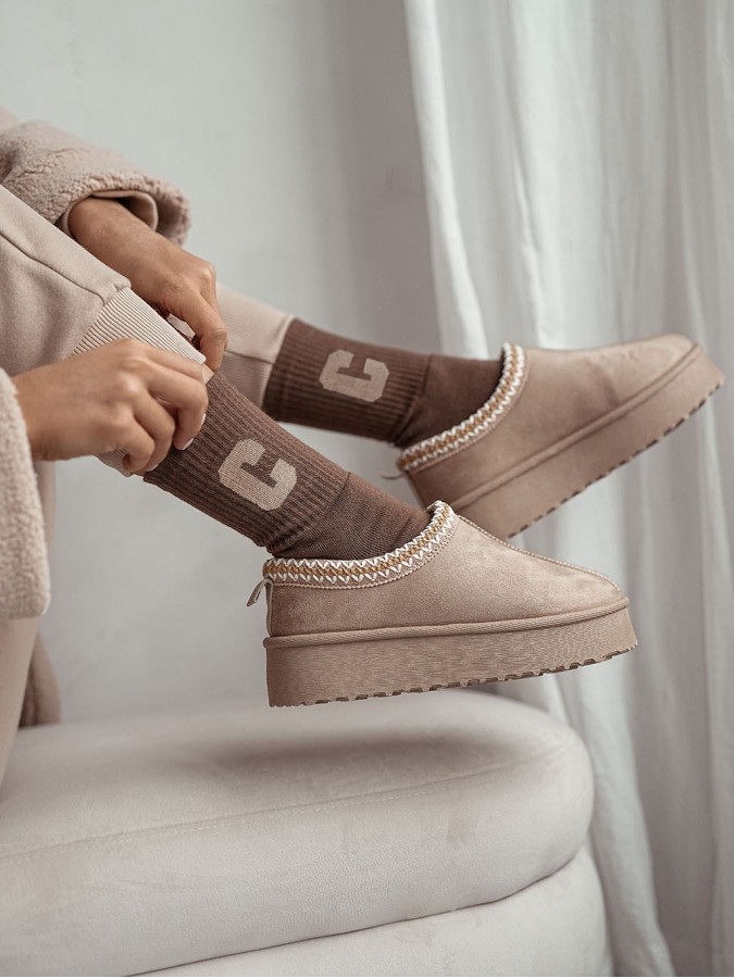 Women's Terry Non-Pressure Thick Socks (Letter C)