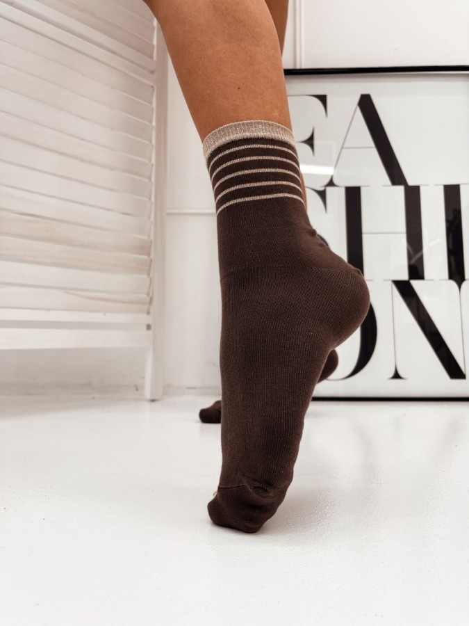 Women's socks with lurex stripes 0200.028