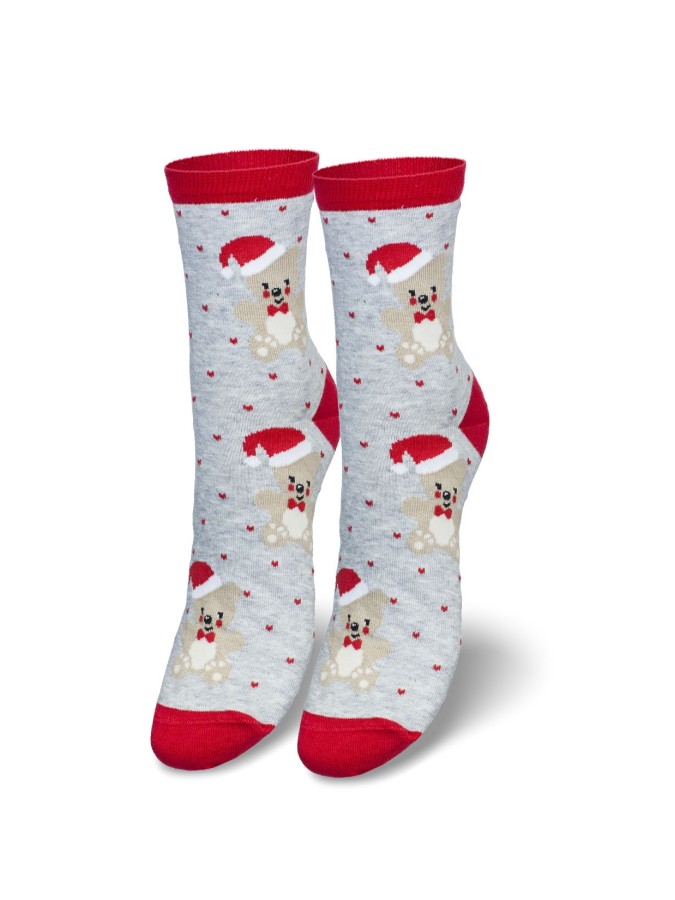 Women's Christmas Bears pattern socks 1283.016