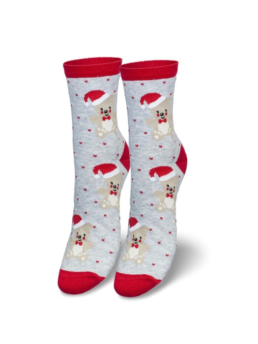 Women's Christmas Bears pattern socks 1283.016