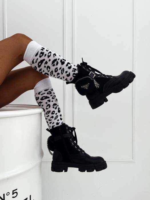 Women's Panther pattern knee socks 0248.012