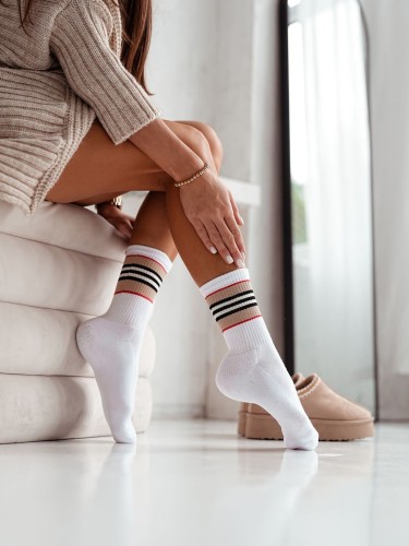 Women's Half-terry UNIQUE socks with stripes
