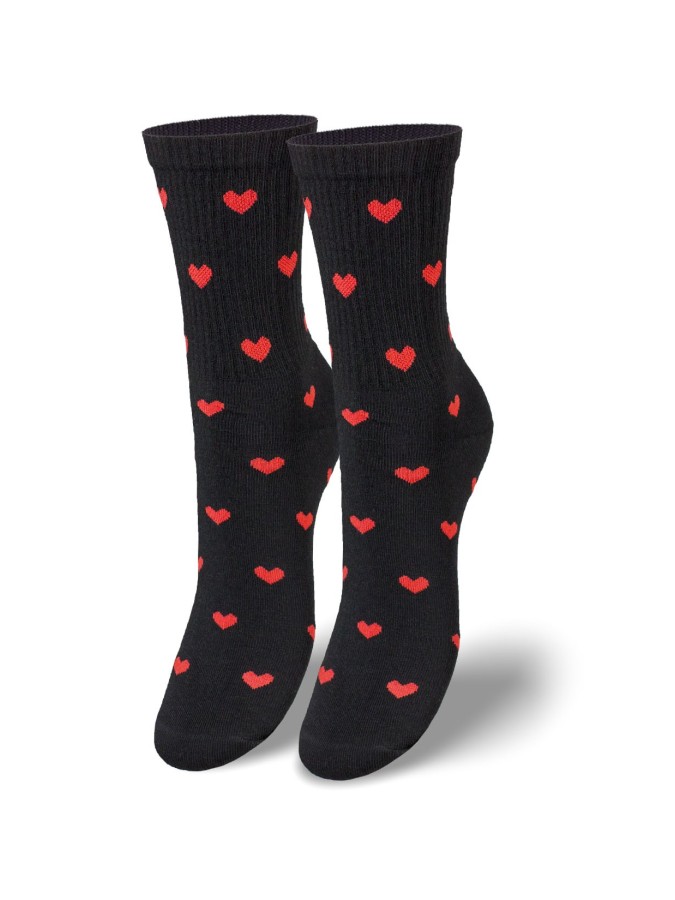 Women's Little Hearts pattern socks 0200.077