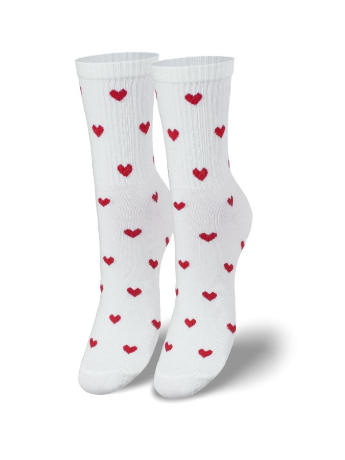 Women's Little Hearts pattern socks 0200.077
