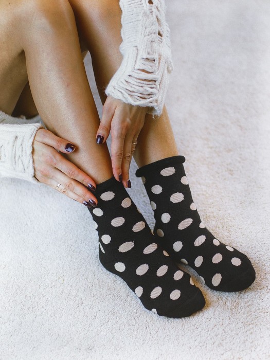 Women's Terry Non-Pressure Thick Socks (Dots)