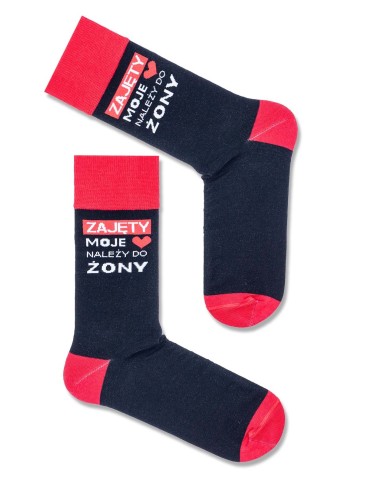 Men's cotton socks with writing 0125.016 2