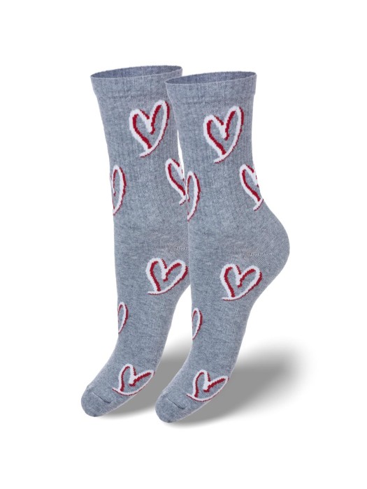 Women's Hearts pattern socks 0200.079