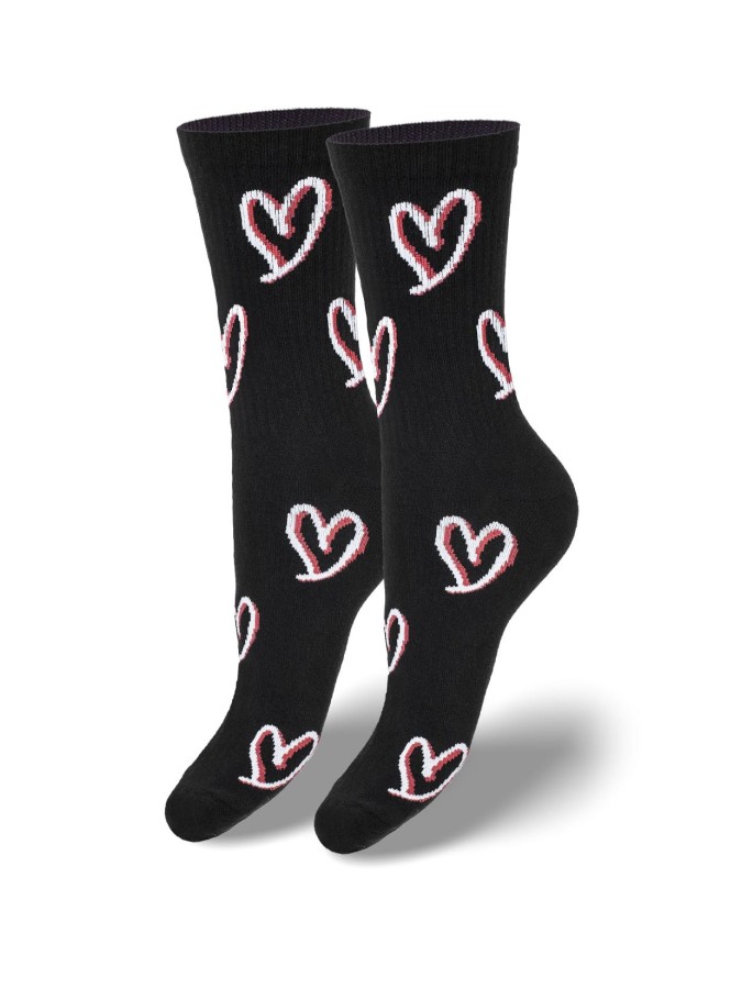 Women's Hearts pattern socks 0200.079