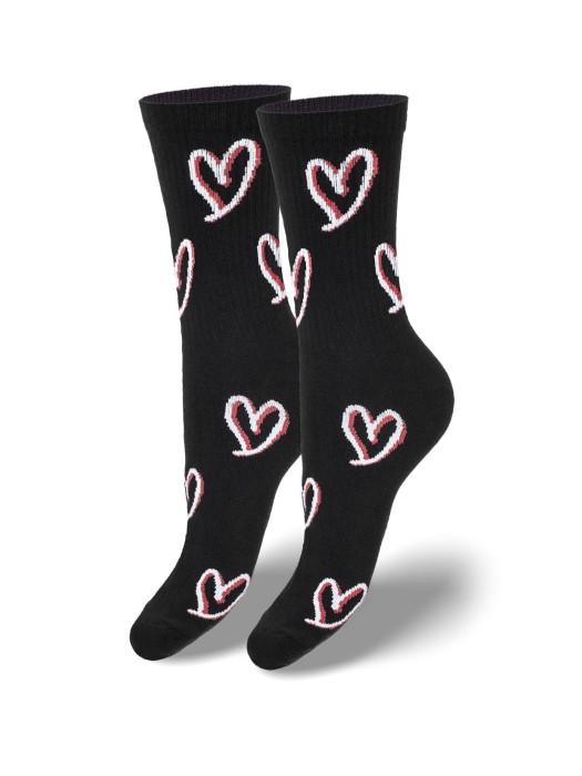 Women's Hearts pattern socks 0200.079