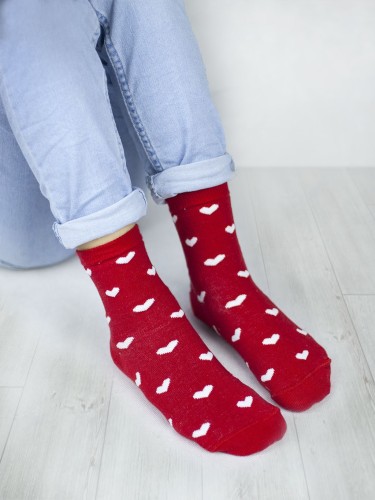 Kids' Hearts pattern socks  025.1184