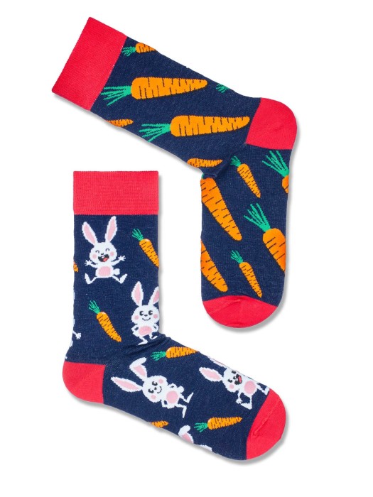 Men's Rabbits & Carrots pattern socks 0125.019