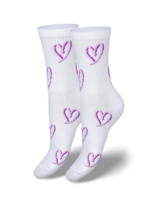 Women's Hearts pattern socks 0200.079