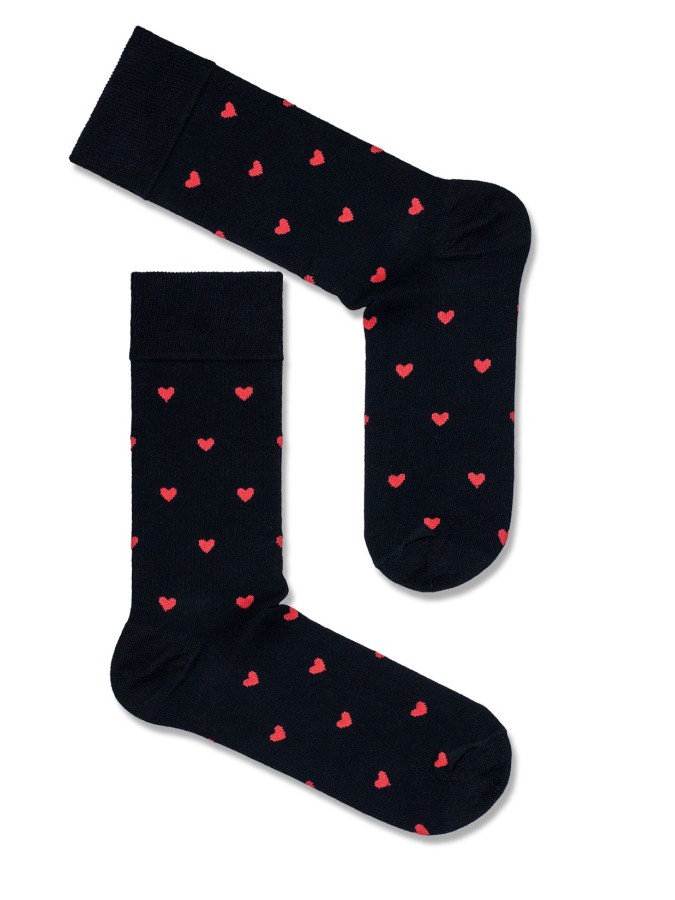 Men's Little Hearts pattern socks 0125.015