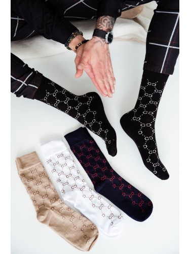 Men's CC pattern socks 0125.024