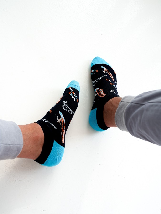 Men's Windsurfing pattern low ankle socks 033.1108