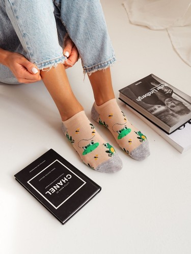 Women's Frogs pattern low ankle socks  055.1146 2
