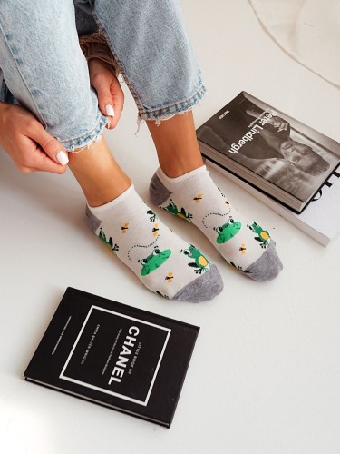 Women's Frogs pattern low ankle socks  055.1146