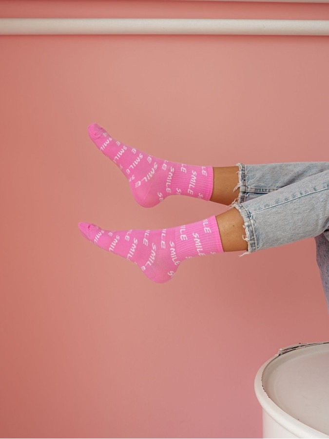 Women's 'SMILE' pattern socks 0200.100