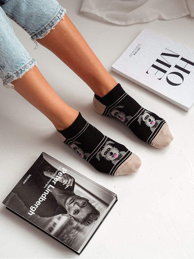 Stopki damskie Psy Sznaucery 1146.056