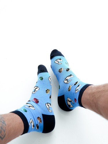 Men's Gym pattern short socks 1153.022 2