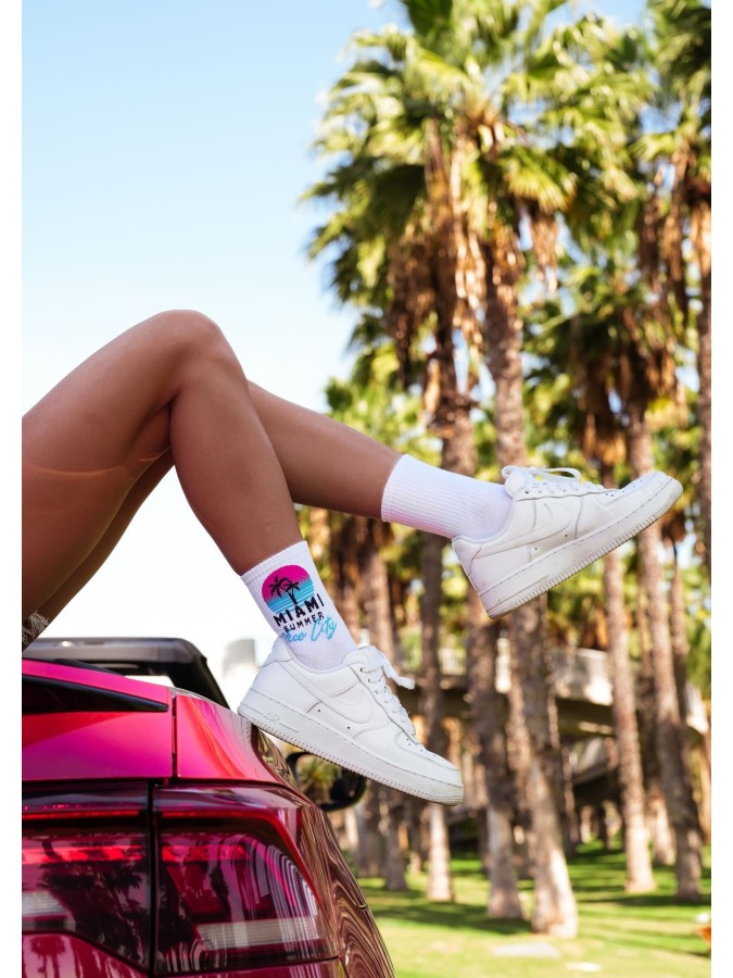 Women's MIAMI SUMMER pattern socks 0200.002