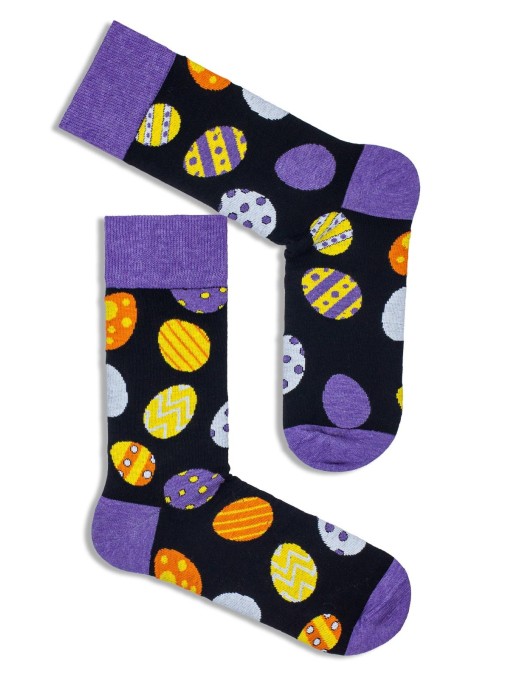 Men's Colorful Easter eggs pattern socks 0125.044