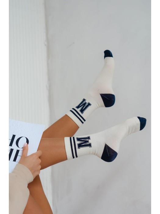Women's Letter M pattern socks 0200.020
