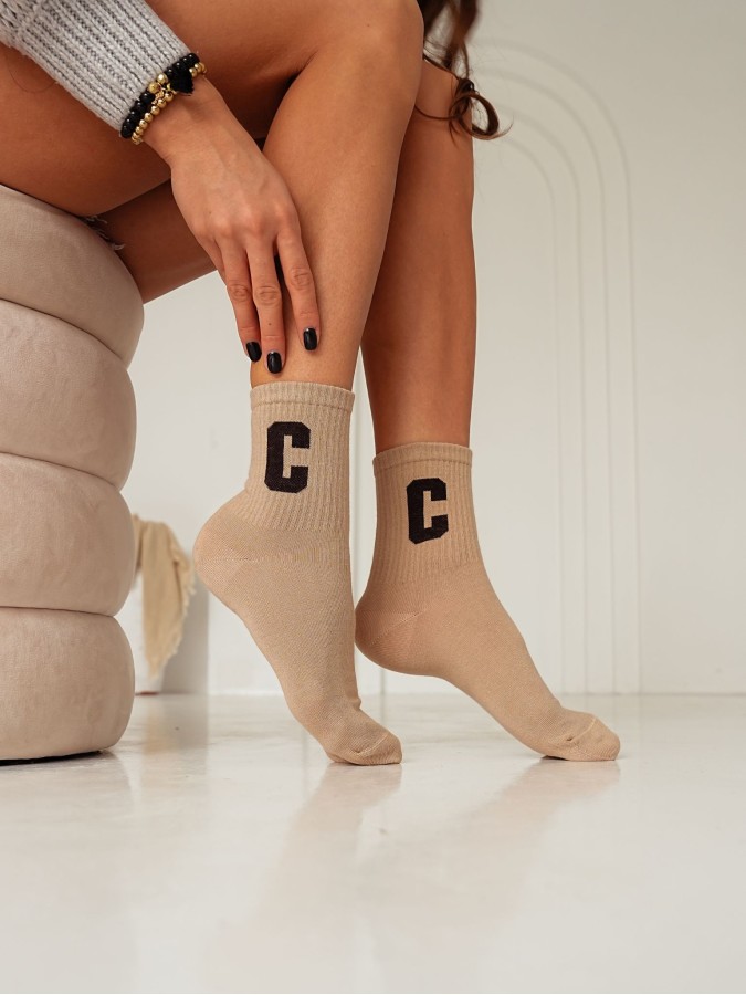 Women's Letter C pattern socks 0200.063