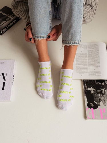 Women's SMILE pattern low ankle socks 1146.058 2