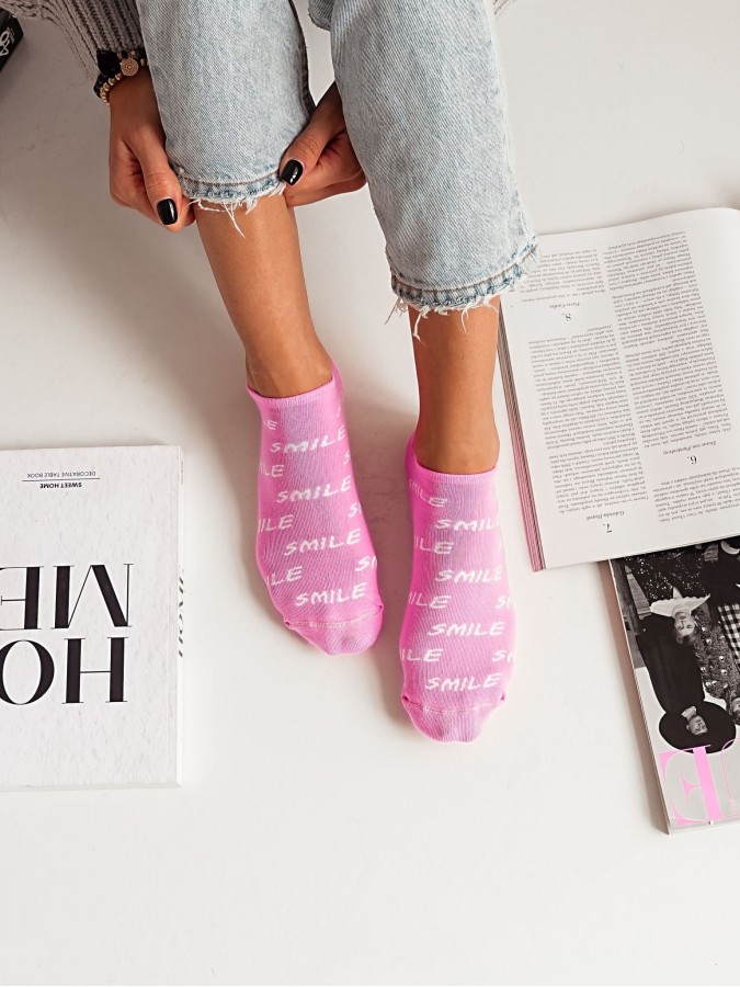 Women's SMILE pattern low ankle socks 1146.058