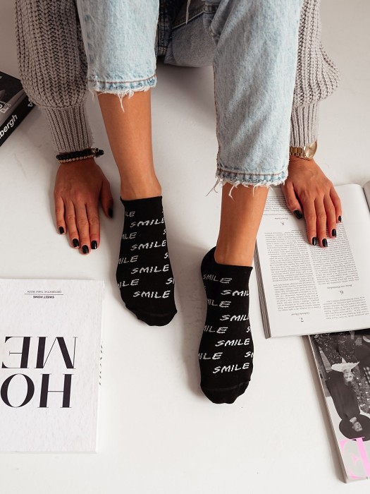 Women's SMILE pattern low ankle socks 1146.058