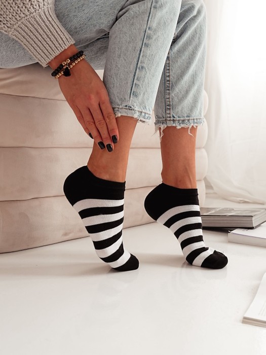 Women's Stripes pattern low ankle socks 1146.059