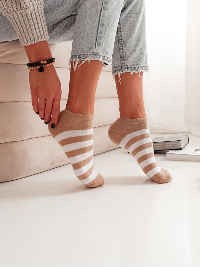Women's Stripes pattern low ankle socks 1146.059