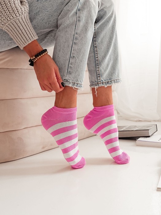 Women's Stripes pattern low ankle socks 1146.059