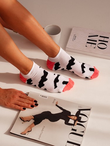 Women's Cow spots pattern low ankle socks 1146.060 2