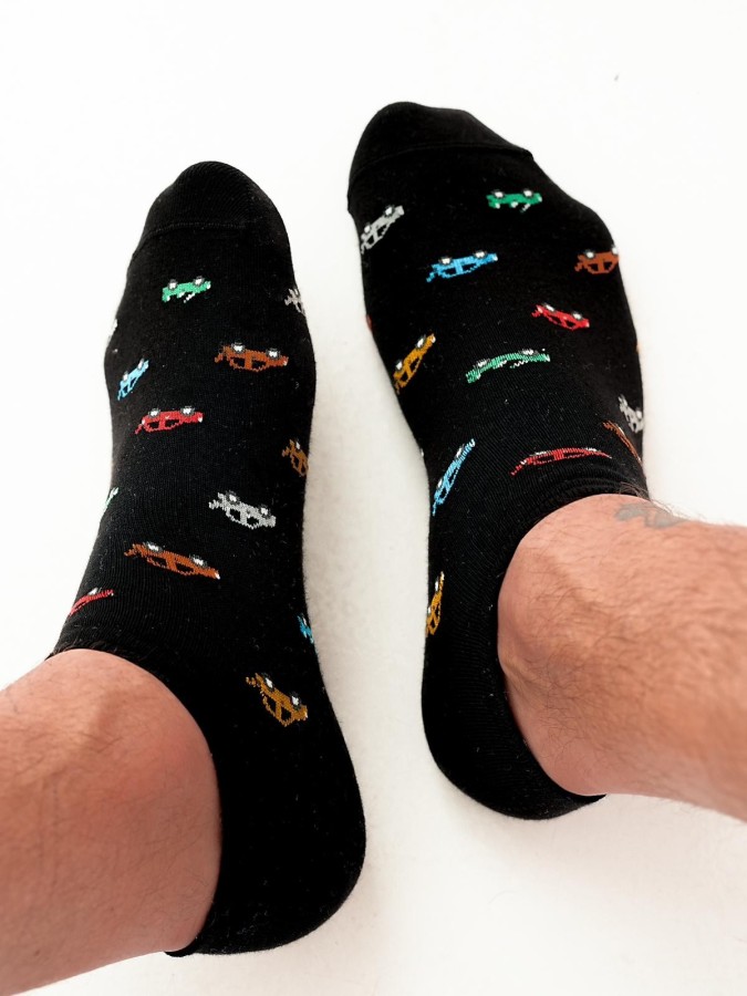 Men's Colorful Cars pattern low ankle socks...