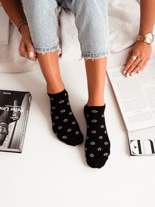 Women's Little Flowers pattern low ankle socks 1146.062