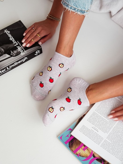 Women's Apples pattern low ankle socks 1146.063