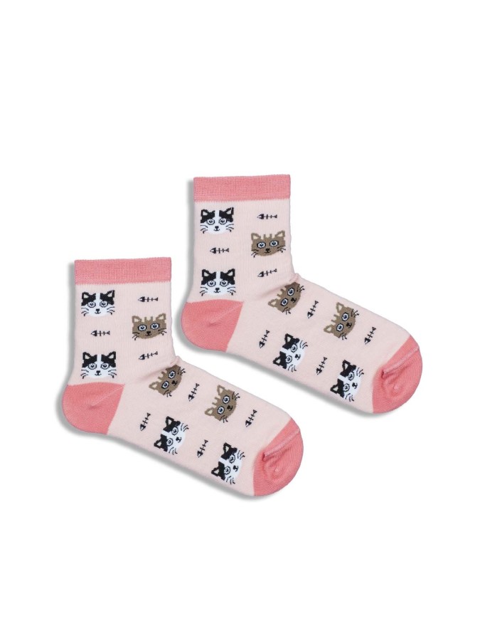 Kids' Cats & Bones pattern socks  1184.030
