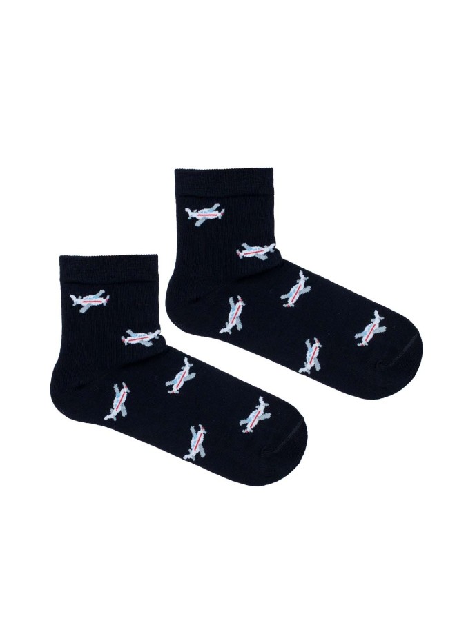 Men's Light Aircrafts pattern short socks 1153.024