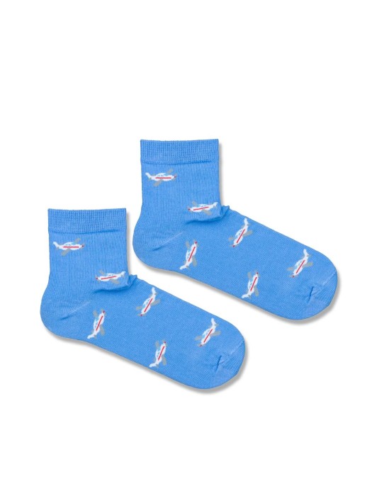 Men's Light Aircrafts pattern short socks 1153.024