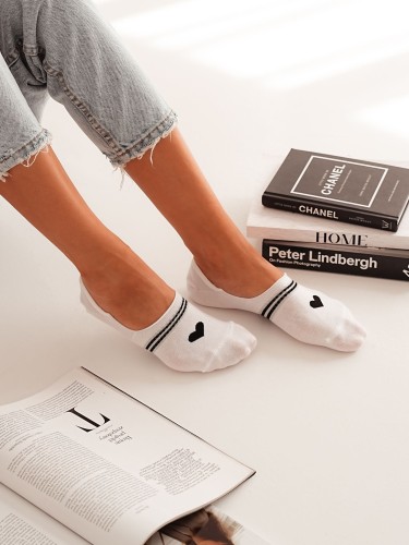 Microstopki bawełniane Serduszko pod paskami 0576.019