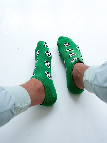 Men's Football pattern low ankle socks 1108.039