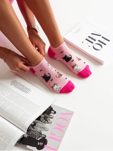 Women's Cats pattern low ankle socks 1146.065