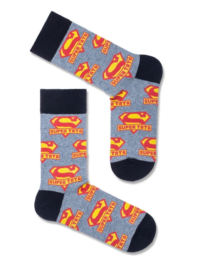 Men's Super Dad pattern socks 0125.002