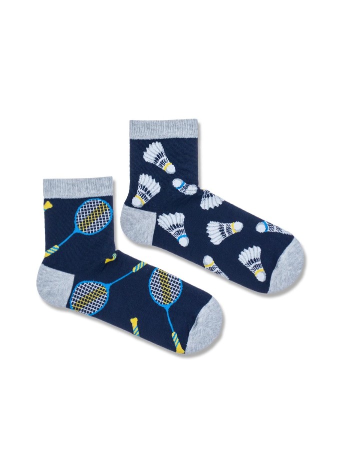 Men's Badminton pattern short socks 1153.026